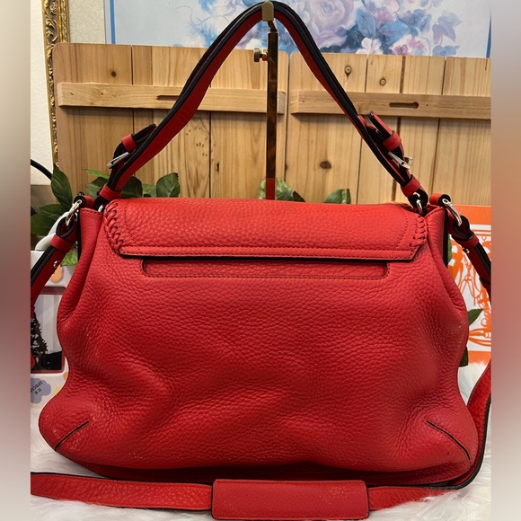 MCM Whipstitch Trim Leather Crossbody Bag with removable and adjustable strap. - Picture 3 of 13